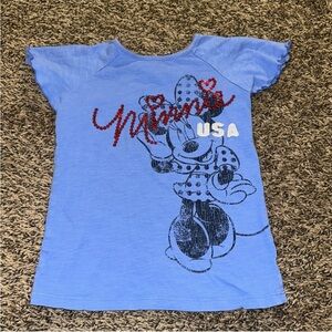 Disney Blue Minnie Mouse Short Sleeve Tee